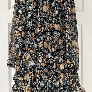 Express Floral Smocked Dress